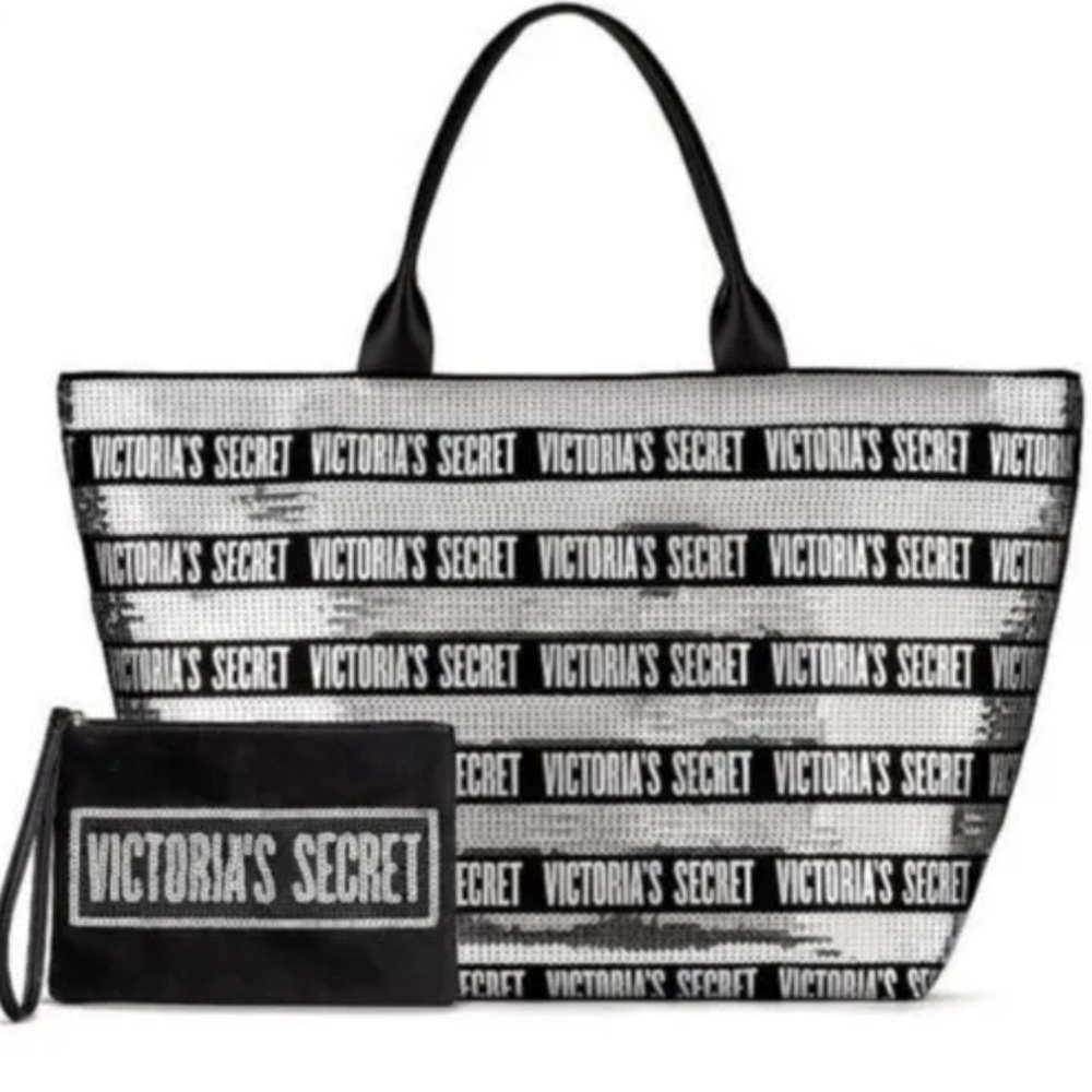 Victoria's Secret Sequins Tote Bag Large. New with tags